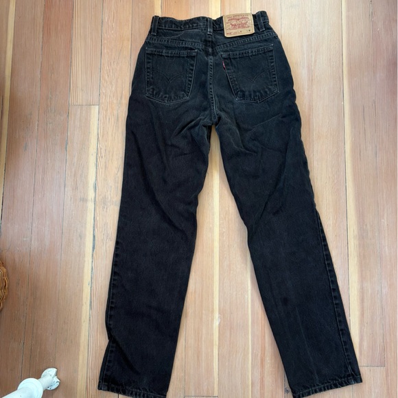 Vintage Levi’s 512 Black Denim Straight Leg Jeans - Picture 4 of 11